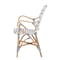 Baxton Studio Bryson Modern French Blue and White Weaving and Natural Rattan Bistro Chair 225-13113-ZORO - alternate 3